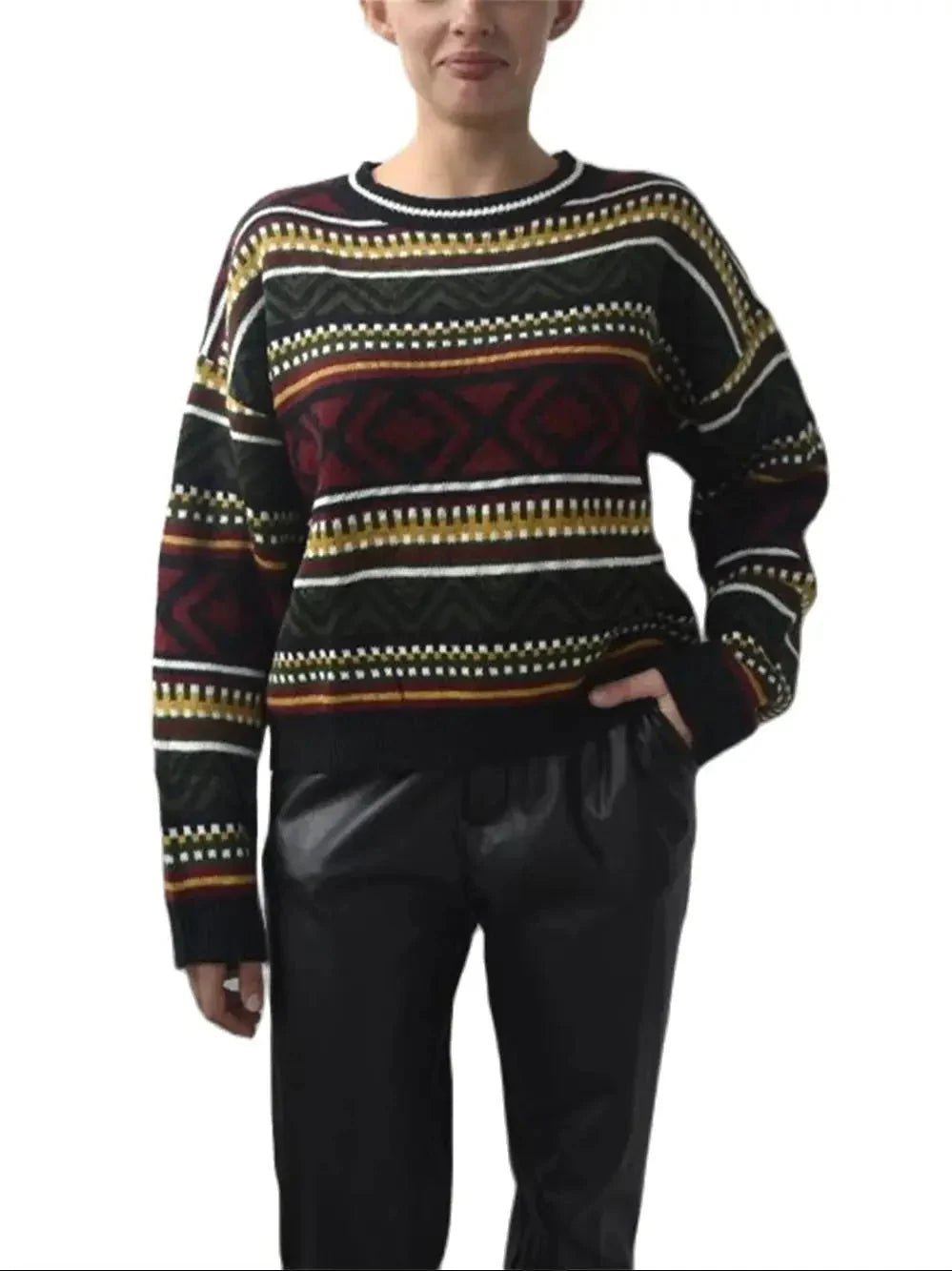 Clara | Geometric Print Sweater for Winter Style