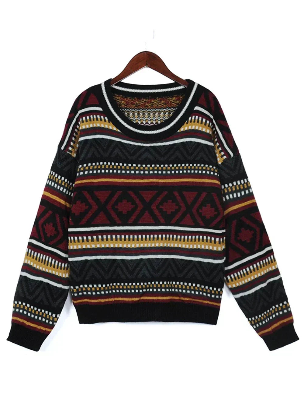 Clara | Geometric Print Sweater for Winter Style