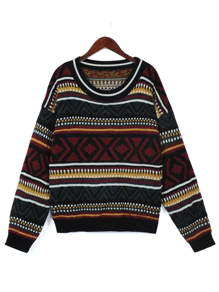 Clara | Geometric Print Sweater for Winter Style