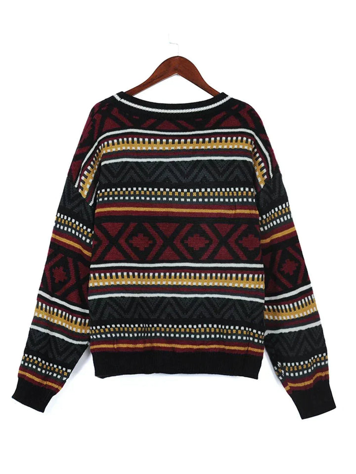 Clara | Geometric Print Sweater for Winter Style