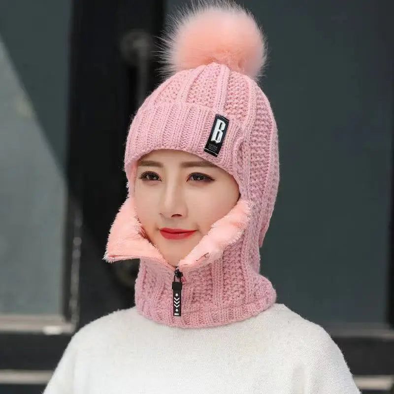 Women's Cozy Beanie with Neck Warmer