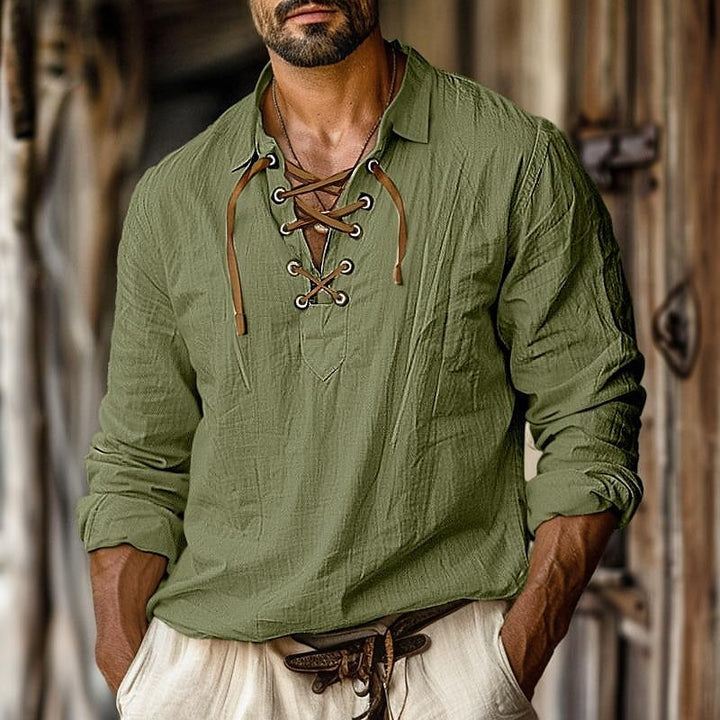 Henry Linen Long Sleeve Shirt for Men