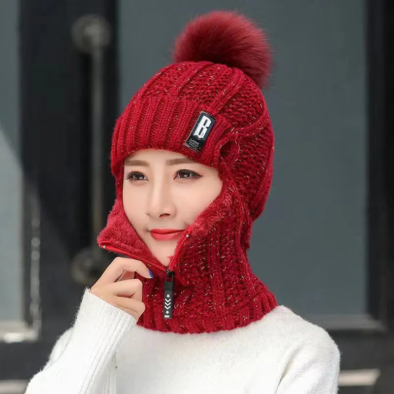 Women's Cozy Beanie with Neck Warmer