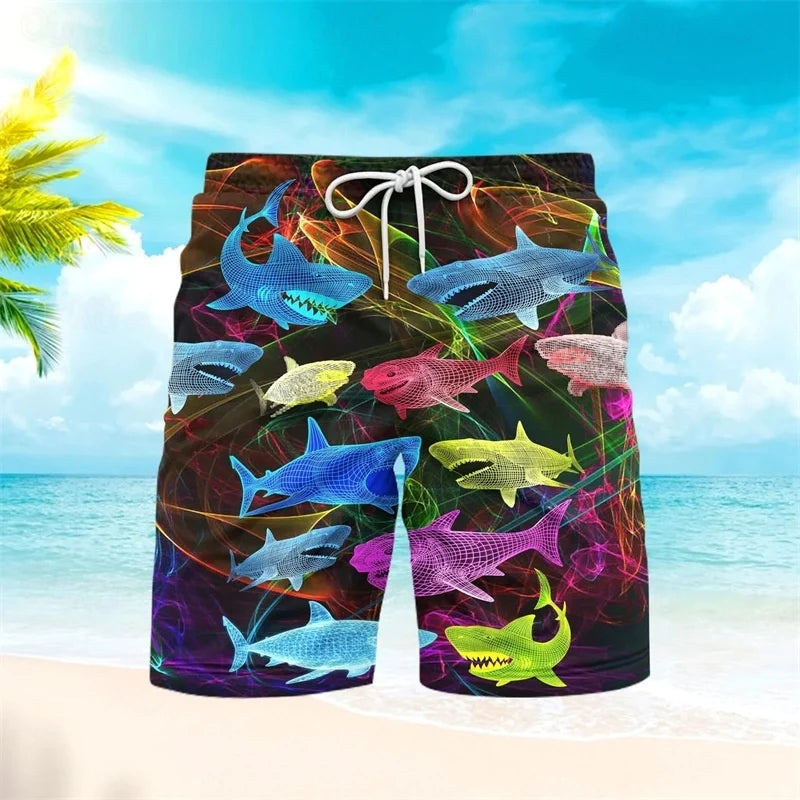 Men's Printed Swim Shorts for Summer Beach