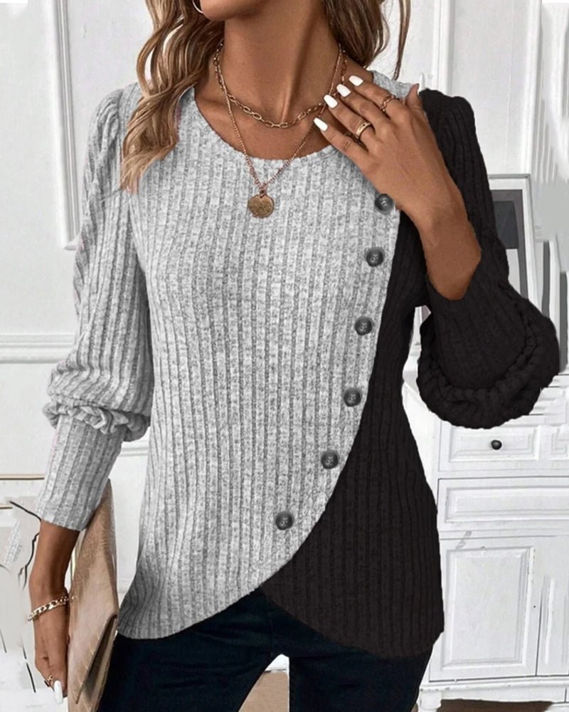 Leah | Cozy Winter Knit Sweater with Buttons