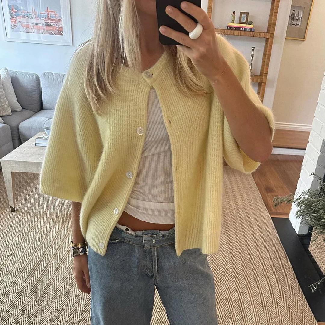Sandra | Chic Short Sleeve Knitwear for Her