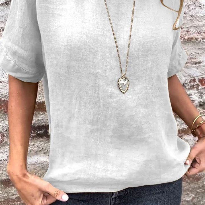 Solid Color Casual T-shirt for Women