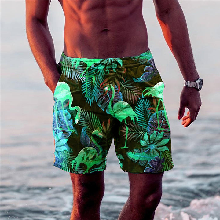 Oliver - Flamingo Print Men's Swim Shorts