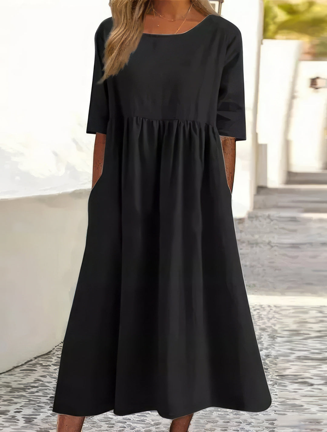 Cotton Dress with Pockets