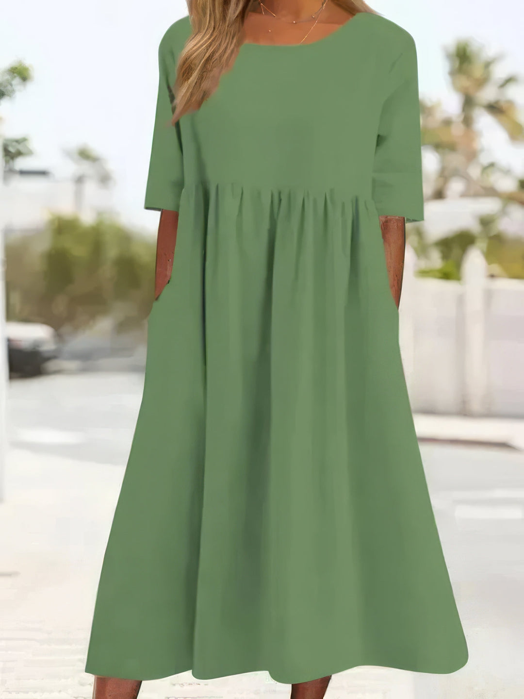 Cotton Dress with Pockets